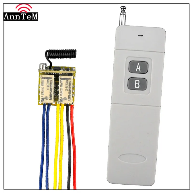 Anntem RF Micro 2CH длинный диапазон мини двойной релейный приемник дистанционное управление переключатель 12 В 433 МГц DC3.7v до 24 В супер мощность передатчик