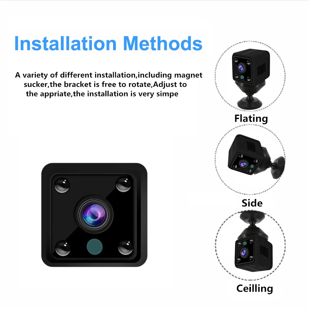 Мини Wi-Fi камера 1080P HD Беспроводная ip-камера безопасности домашняя Встроенная батарея ночное видение петля видео рекордер мини видеокамера
