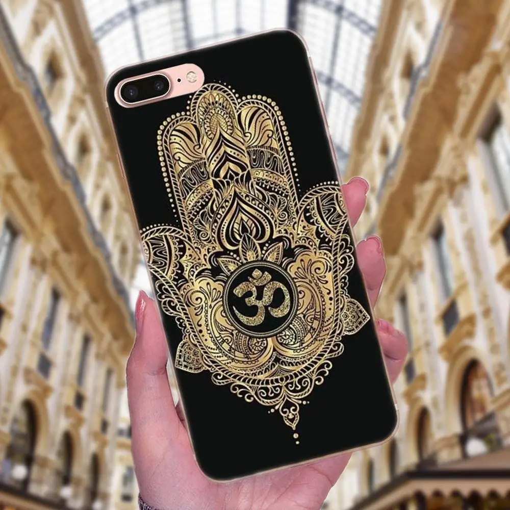 Hamsa рука Фатимы сияющий милый тонкий чехол из ТПУ для Galaxy J1 J2 J3 J330 J4 J5 J6 J7 J730 J8 2015 2016