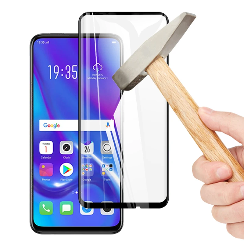 Закаленное стекло с полным покрытием для Huawei P Smart Z защита экрана защитная пленка
