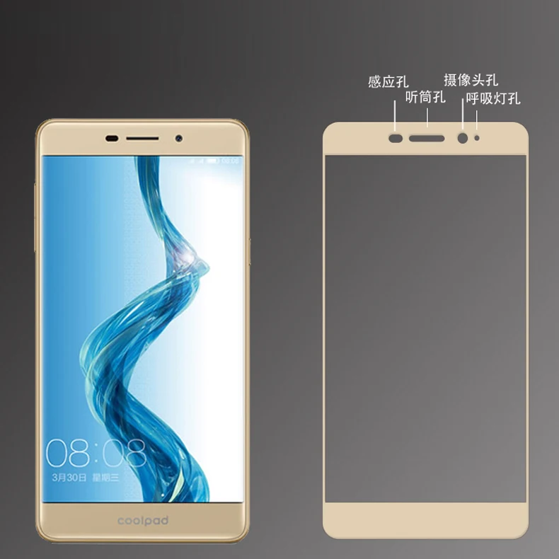 Закаленное стекло с полным покрытием для Coolpad Modena 2 защитная пленка экрана Mega E502