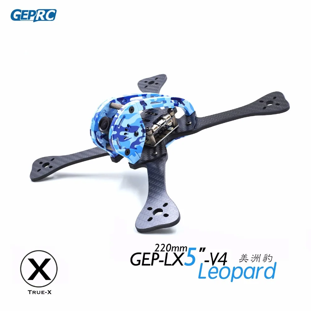 DIY FPV RC Дрон GEPRC Leopard GEP-LX4 195 мм/LX5 220 мм/LX6 255 мм Квадрокоптер 7075 авиационный алюминий и 3k карбоновая рама