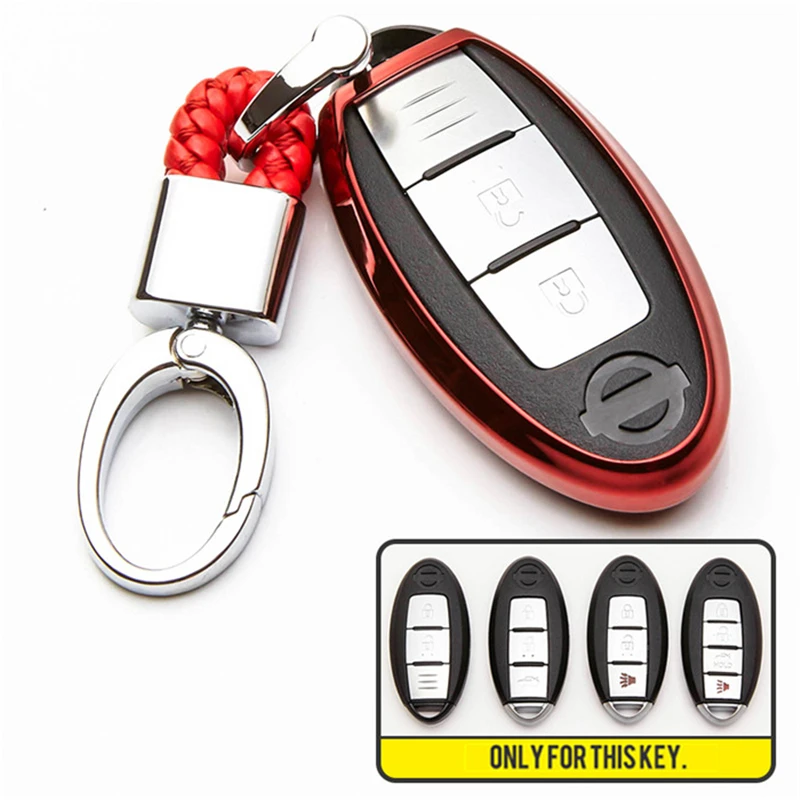 Чехол для автомобильного ключа из ТПУ Nissan Altima Teana X Trail Qashqai J11 Livina Splphy Tiida Sunny March Murano
