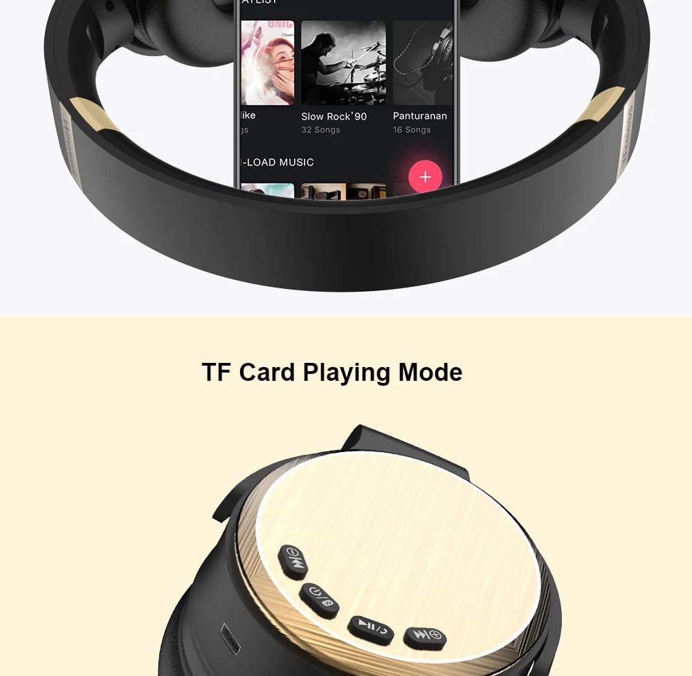 Беспроводные Bluetooth наушники Hi-Fi стерео бас складные спортивные музыкальные проводные наушники с микрофоном TF слот наушники для телефона ПК