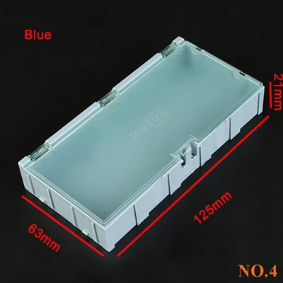 Blue SMD SMT компонент IC Контейнер Коробка Для Хранения Чехол Diy мини электронный практичный для небольших компонентов ящик для ювелирных инструментов бусина таблетки - Цвет: Blue