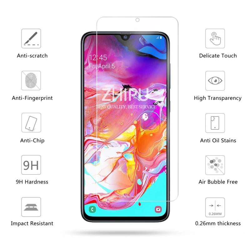 Закаленное стекло для Samsung Galaxy A70 защита экрана 2.5D 9H закаленное SM A705F/DS A7050 защитная