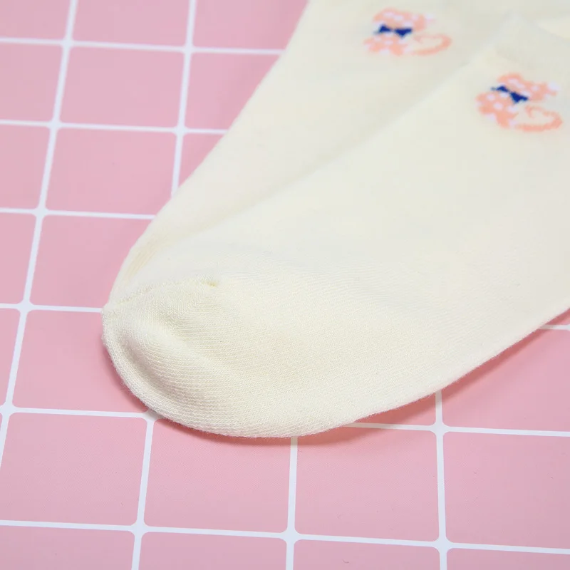 5 пар/лот хлопковые носки Женские однотонные тапочки летние женские забавные