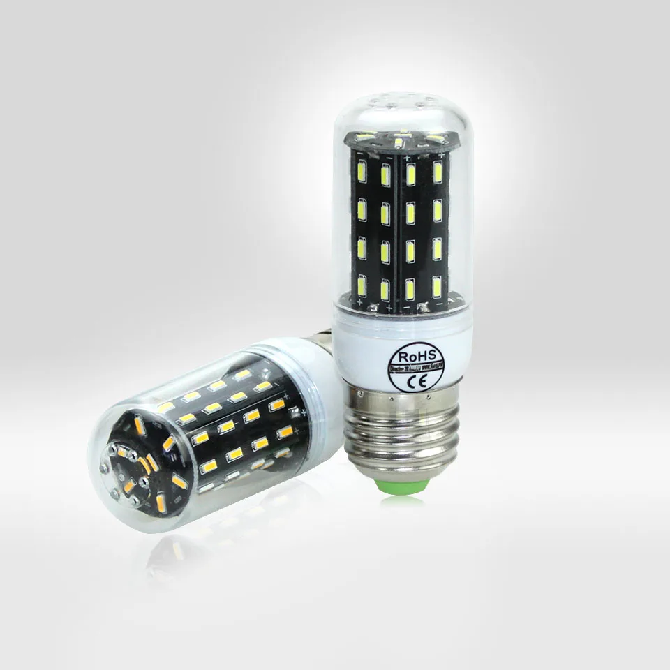 Кукурузная лампа Светодиодная E27 E14 SMD 5730 38 55 78 88 140 светодиодов e27 холодный белый 220