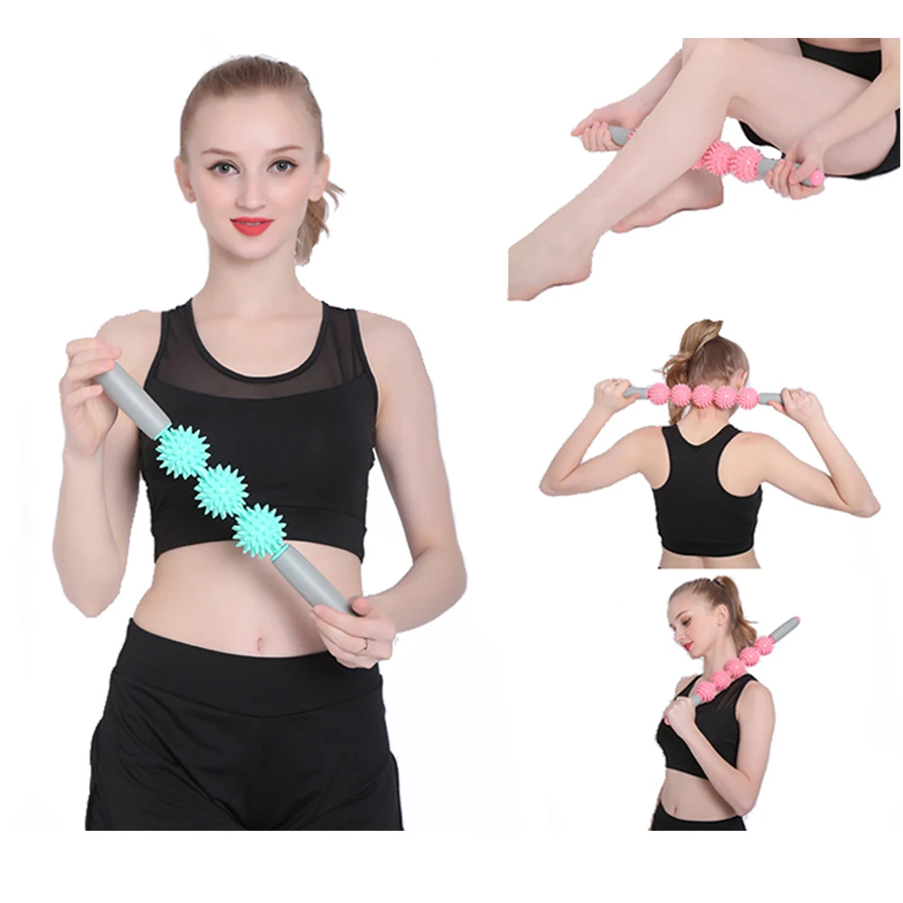 

Massage Roller Yoga Stick Body Massage Relax Tool Muscle Gym Roller 3/5 Trigger Point Spiky Ball for Leg/Back/feet