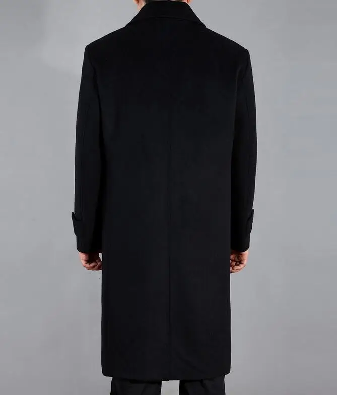 Зимнее шерстяное пальто выше колена для мужчин большие размеры|men woolen coat|woolen coat