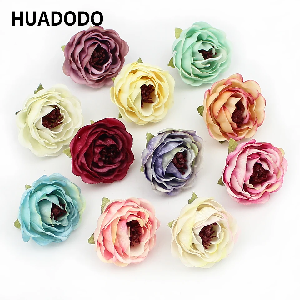 Искусственные цветы пиона HUADODO 10 шт. 4 см искусственная Камелия для украшения дома
