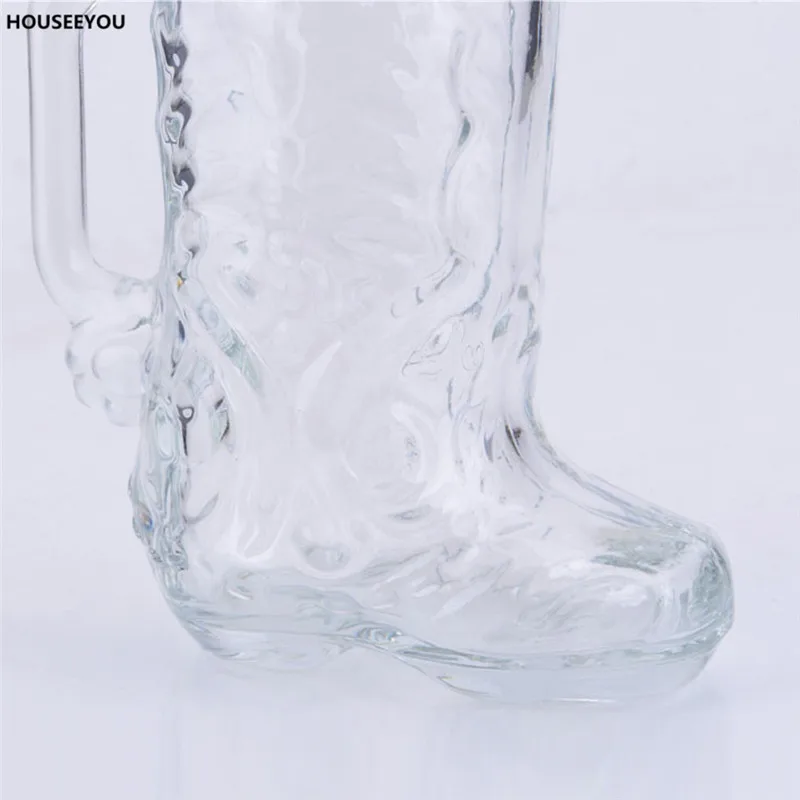 Прозрачная оригинальная кружка для воды со стеклом в форме ботинка прозрачная