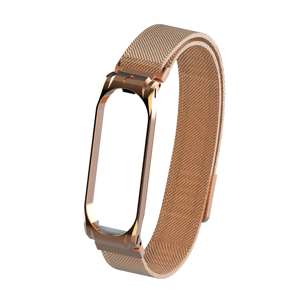 Магнитный металлический ремешок mi Band 3 для mi Band 3 mi lanese Loop, браслет из нержавеющей стали, ремешок для Xiaomi mi Band 4, сменный