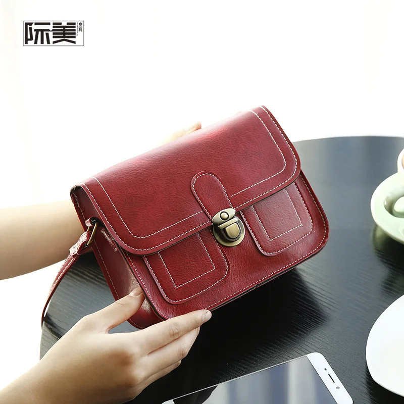 Vintage Simple PU Leather Small Shoulder Bag Flap Crossbody Bags for Women 2019 Messenger | Багаж и сумки