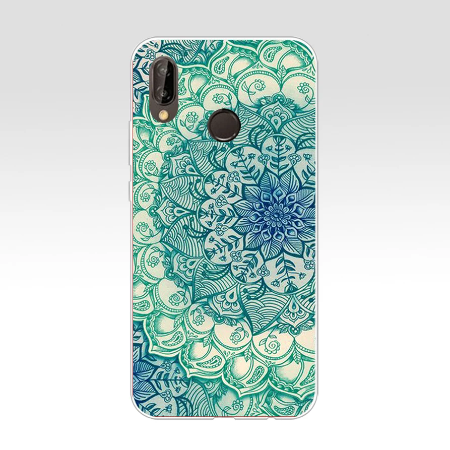 Чехол с рисунком мандалы для huawei P20 lite, 54G, мягкий силиконовый чехол из ТПУ, защитный чехол для телефона huawei p20 lite, чехол