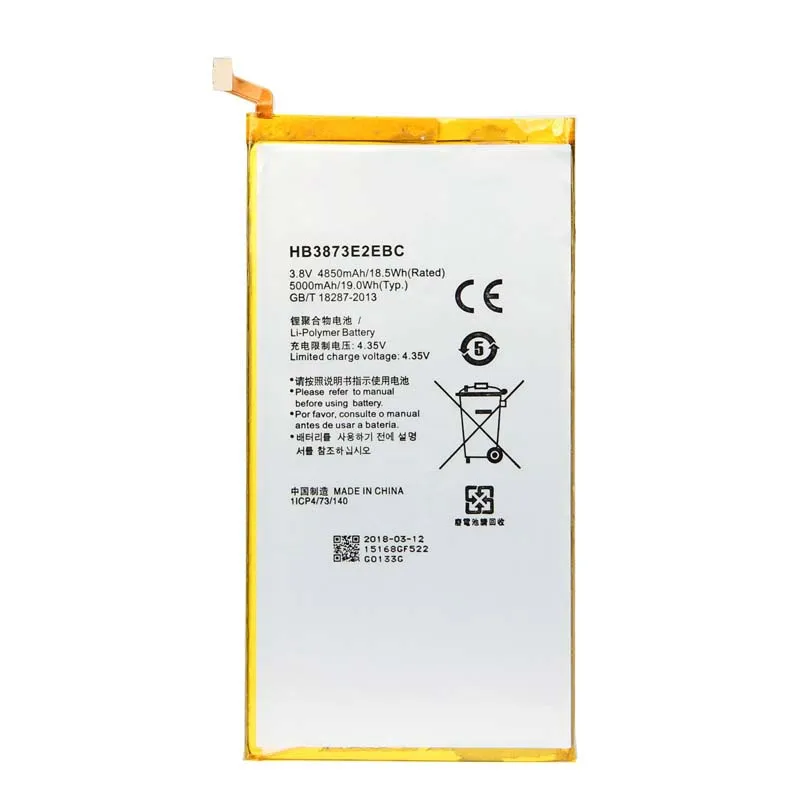 Оригинальный литий-полимерный аккумулятор высокой емкости HB3873E2EBC для Huawei mediapad X2
