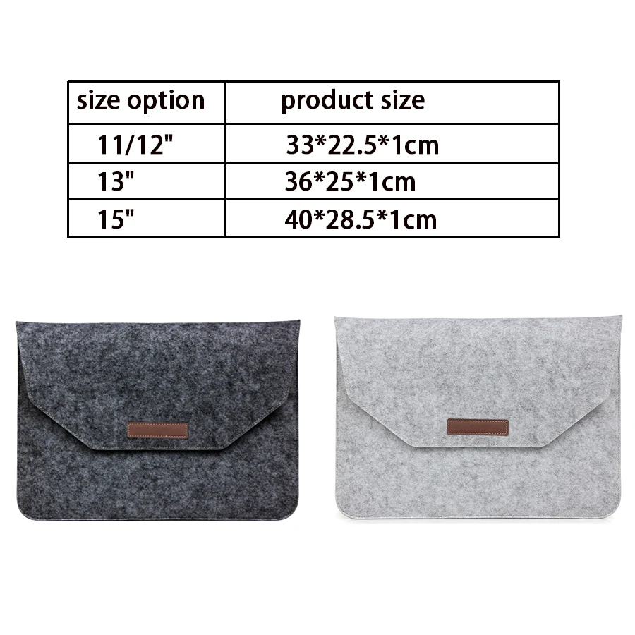 11 12 13 14 15 4 дюйма модная шерстяная войлочная сумка для ноутбука чехол Macbook