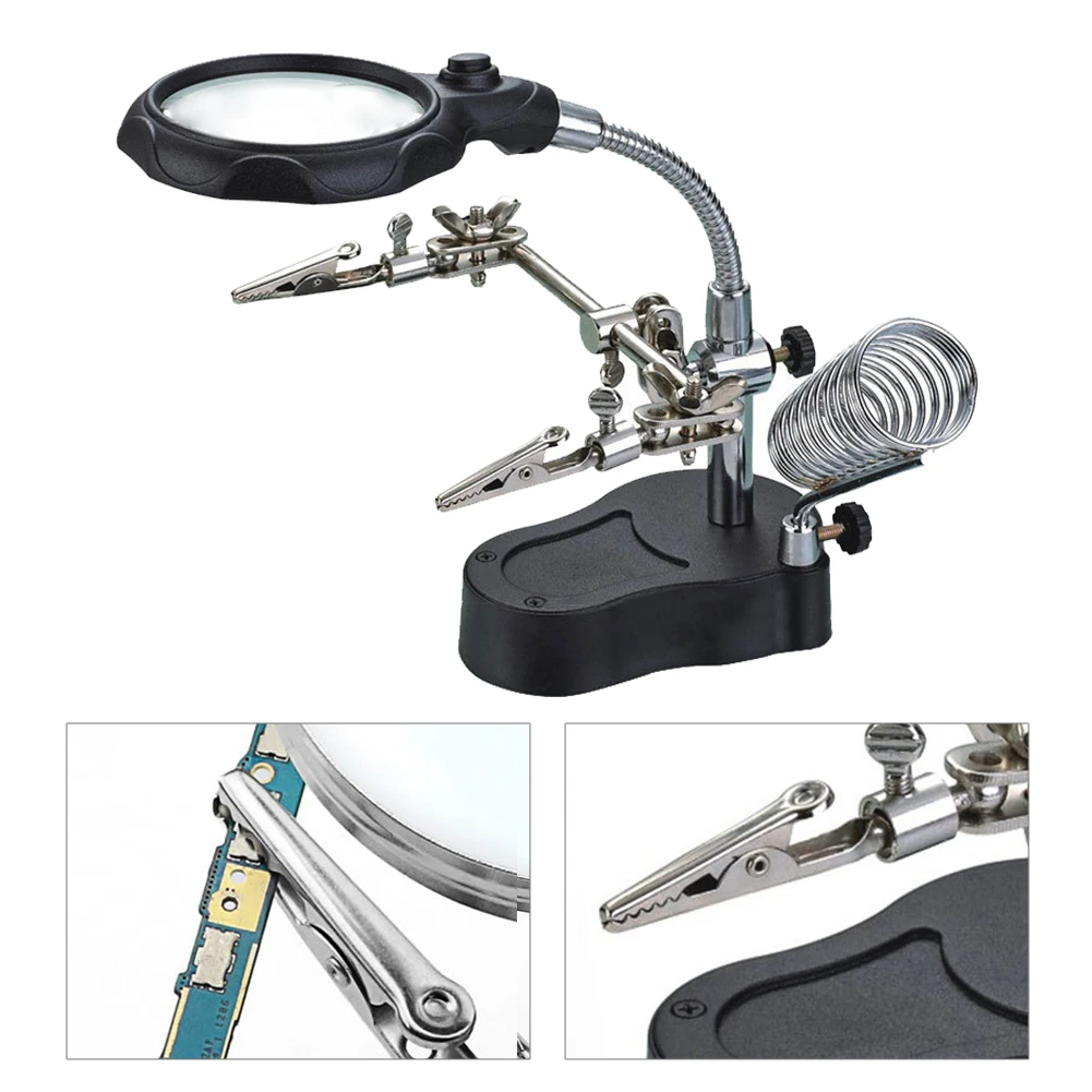 360 градусов светодиодный светильник регулируемая подставка для паяльника