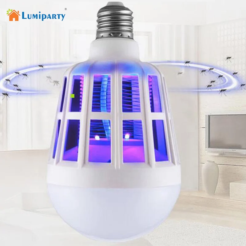 Светодиодсветильник лампа ловушка для комаров E27 2 в 1|mosquito killer bulb|led 220v lamplamp lamp |