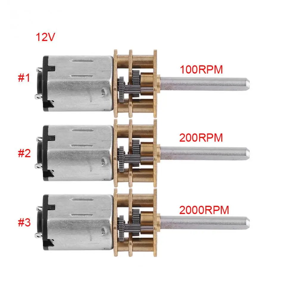 VBESTLIFE DC 12V Мотор редуктор с длинным выходным валом 100 об/мин~ 2000 об/мин мини мотор-редуктор Электрический ящик с зубчатым колесом