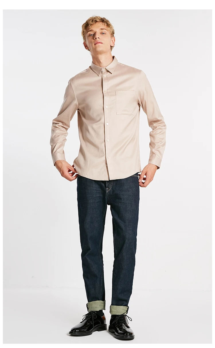 JackJones мужская хлопковая деловая Повседневная рубашка мужская одежда 218305558