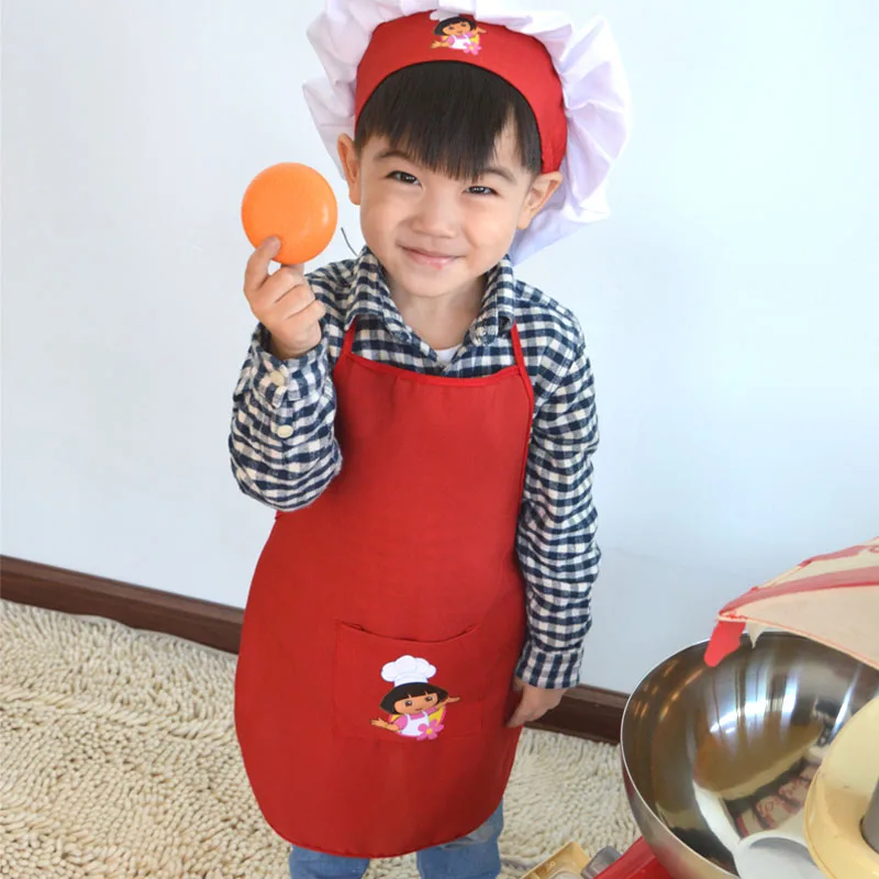 Бесплатная доставка новый брендовый Детский фартук для повара костюм Доры
