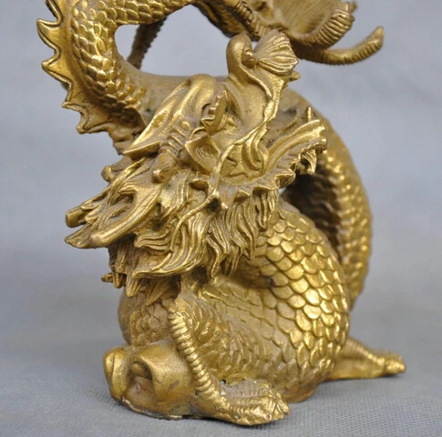 0&gt 6 ''Китай Зодиака Дракон Бронзовая Статуя|dragon bronze statue|dragon garden statuestatues figurines |