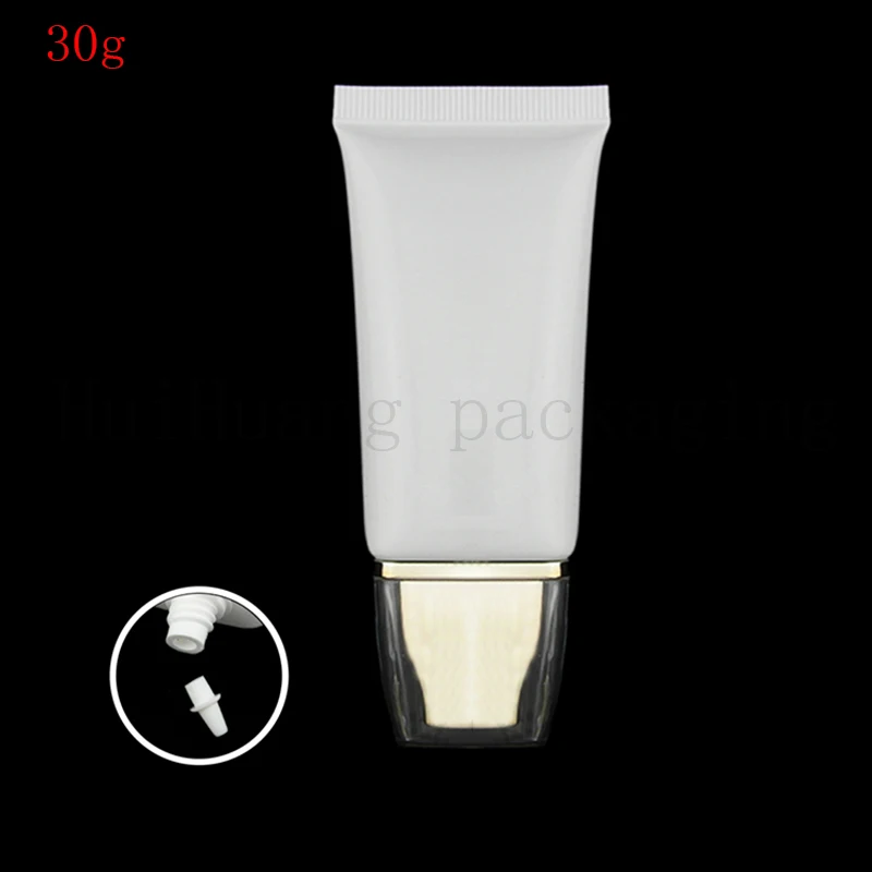 

30X30g empty white lotion plastic soft tube for cosmetic skin care cream packaging,30g squeeze container bottles with screw cap