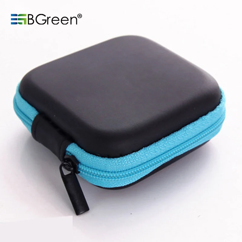 BGreen Карманный футляр для наушников Жесткий Чехол гарнитуры сумка хранения MP3