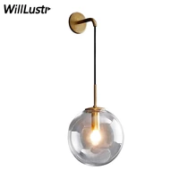modern glass shade wall light languedoc sconce hotel restaurant doorway porch vanity home bedroom cafe bar glass globe wall lamp