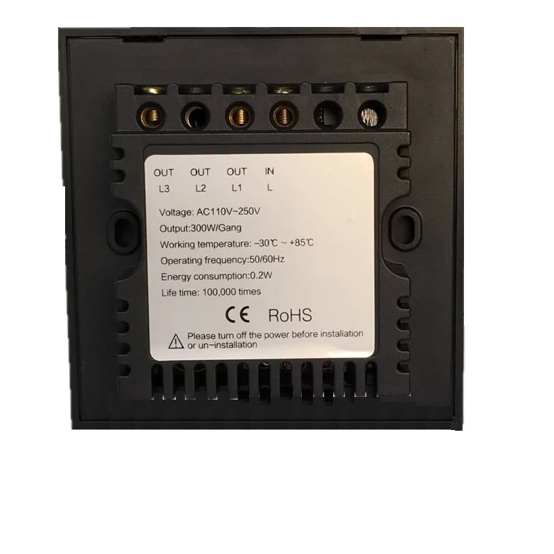 Wlansmart UK RF433 Remote Control 1gang Wall Switch Touch Screen Panel 86*86mm support Broadlink Smart home automation | Обустройство
