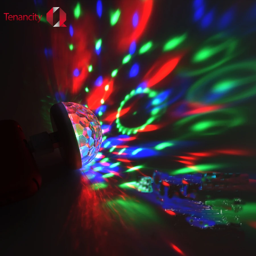1 шт./лот мяч Форма Портативный USB Disco свет этапа Главная Вечерние красочные КТВ DJ