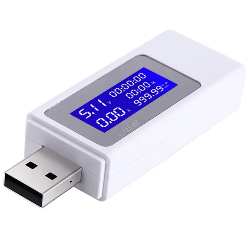 White Новинка, для Kws-1705A, мини Usb тестер, ток, напряжение, цифровой детектор, Мобильная мощность, Usb зарядное устройство, тестер, измеритель, ЖК-дисплей, цифровой - Цвет: White