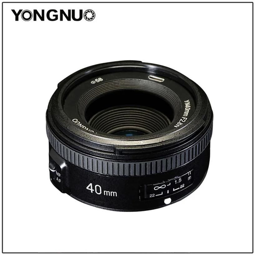 Объектив YONGNUO 40 мм объектив YN F2.8 AF/MF с автоматическим ручным фокусом для цифровых