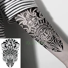 Водостойкая временная татуировка наклейка крутой Племенной Тотем поддельный tatto флэш-тату наклейки для рук ног для девочек женщин мужчин