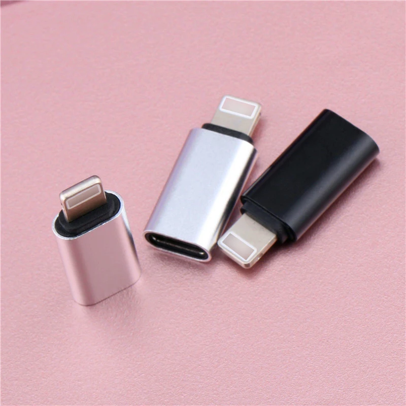 Сплав Тип c женский 8-контактный адаптер USB кабель зарядный конвертер для IPhone 8 7 6 6S Plus X XR XS Ios синхронизация данных разъем