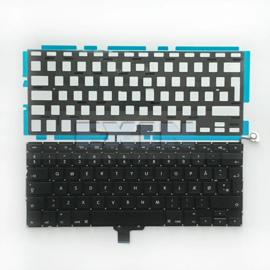 OEM новый для Macbook Pro 13 &quotA1278 Клавиатура Дания Danmark DK датские клавиатуры + Подсветка