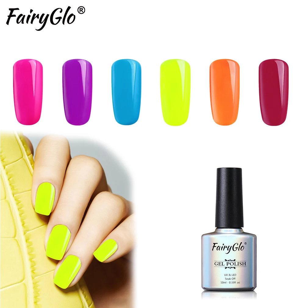 FairyGlo 10 мл светящийся Гель-лак для ногтей светится в темноте флуоресцентный неоновый Гель-лак замачиваемый лак для ногтей Esmalte для ногтей