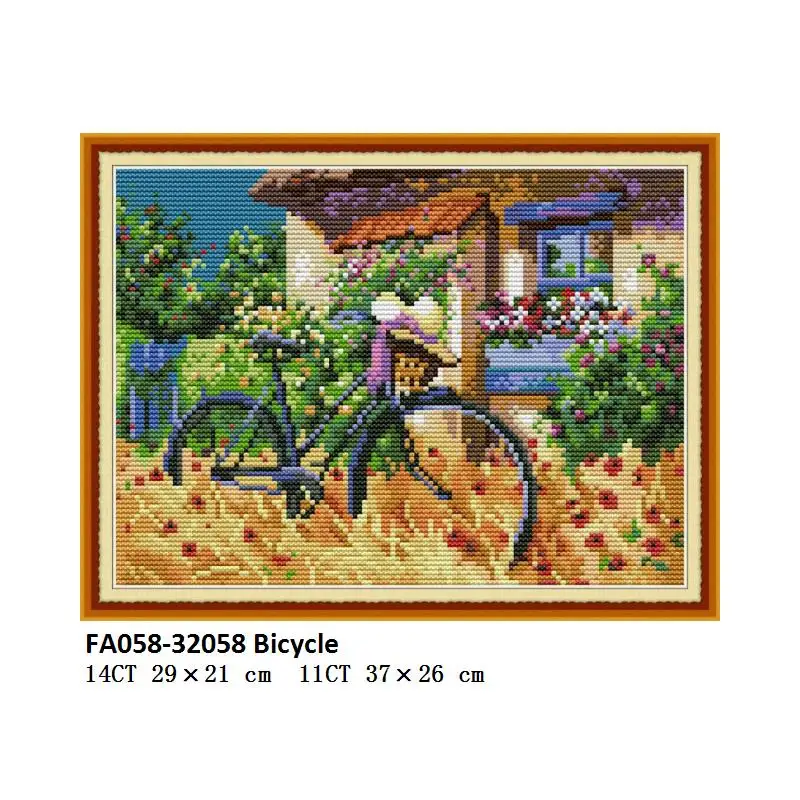 Cross Stitch FA058 Joy Sunday наборы для вышивки крестом распродажа 11ct 14ct Aida ткань напечатанная на холсте DMC нитки для вышивки крестом DIY Набор для рукоделия - Цвет: Cross Stitch FA058