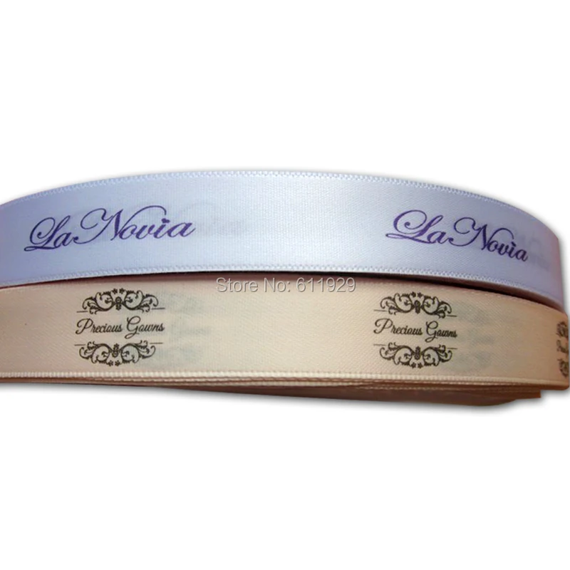 Бесплатная доставка индивидуальная шелковая атласная лента с принтом/ярлык для