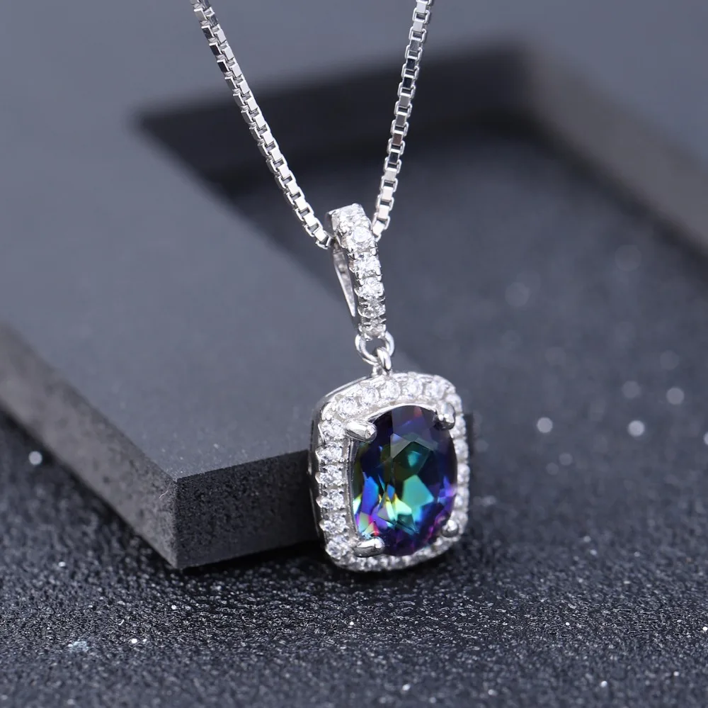 Женское Ожерелье GEM'S BALLET подвеска из серебра 925 пробы с натуральным синим