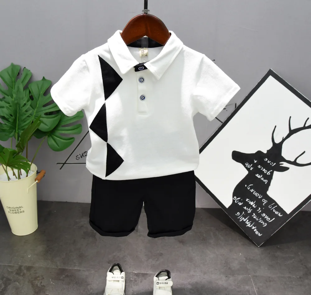 Boys sport style t-shirt + shorts two-piece boys clothing baby boy sets children's set kid's summmer suits more color 11 |