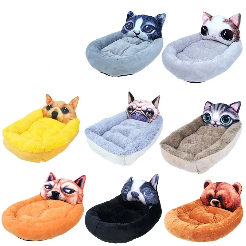 Милый питомец собака кровать коврики животных мультфильм в форме ПЭТ диван