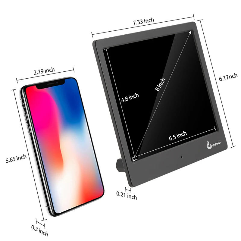 8 &quotЦифровая фоторамка HD TFT LCD 1024*768 Календарь Будильник цифровая MP3 MP4 Movie Player m12
