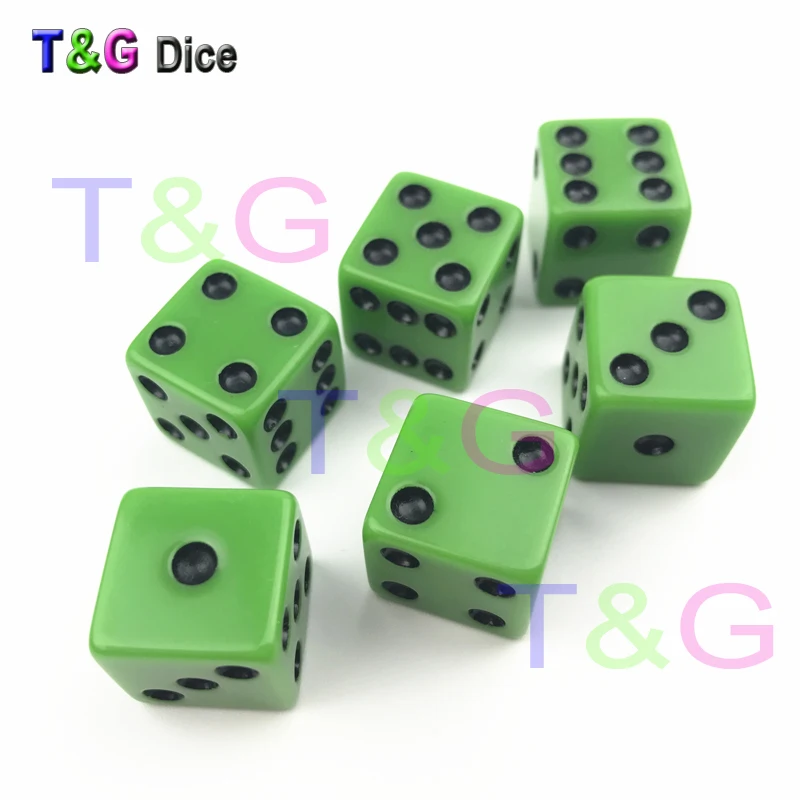 6 цветов T & G Высокое качество игральные кости 16 мм шестисторонние/D6 стандартные