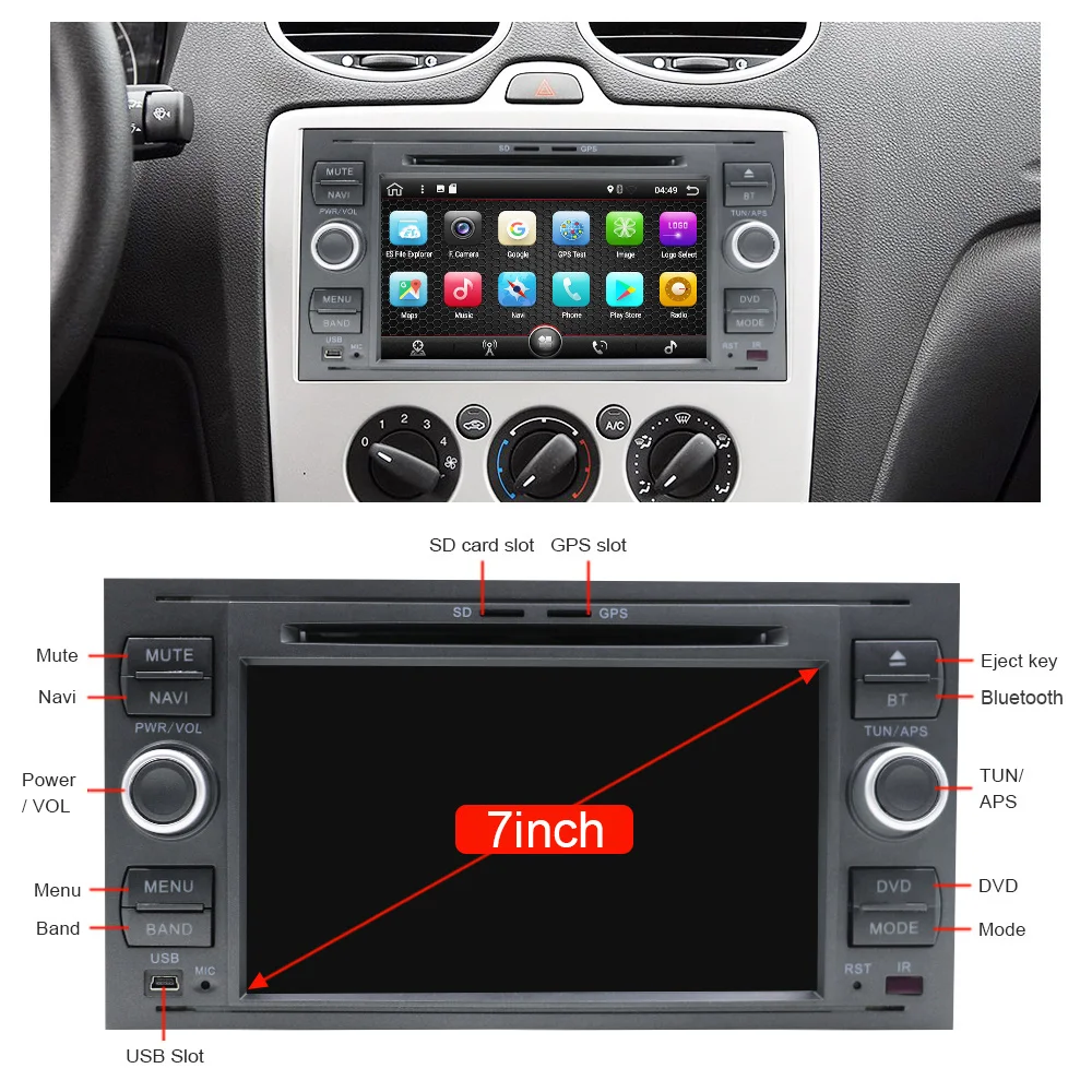 Eunavi 2 Din Android 8 1 2G Оперативная память автомобильный DVD плеер с gps навигатором стерео