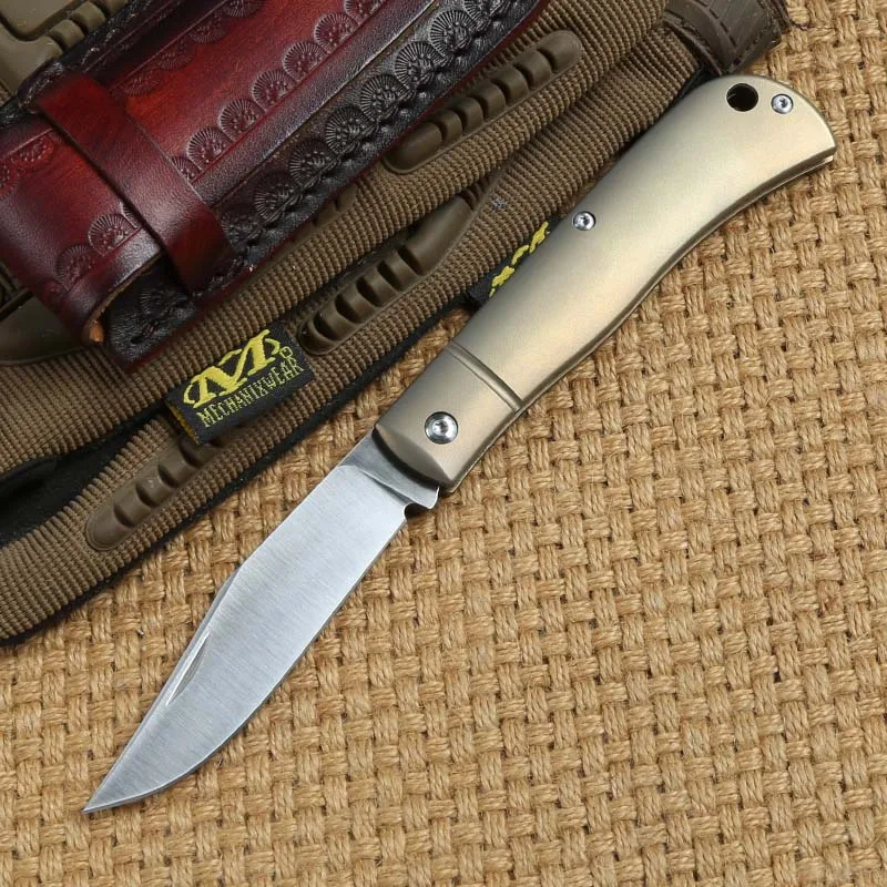 Yellow DICORIA HJ110 складной нож S35VN лезвие титановая ручка Кемпинг Охота Открытый выживания кухонные ножи для фруктов практичный инструмент EDC - Цвет: Yellow