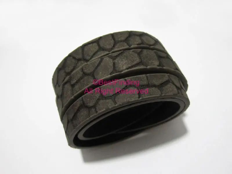 

10x2mm Dark grey python leather cord 10mm flat leather cord S1061