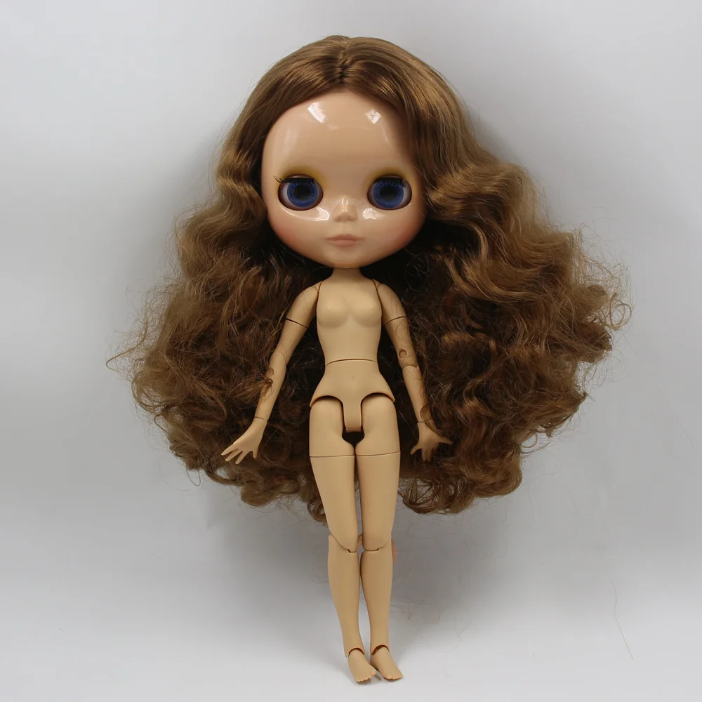 Ледяной DBS Blyth кукольные загорелая кожа шарнирное тело глянцевый каштановые