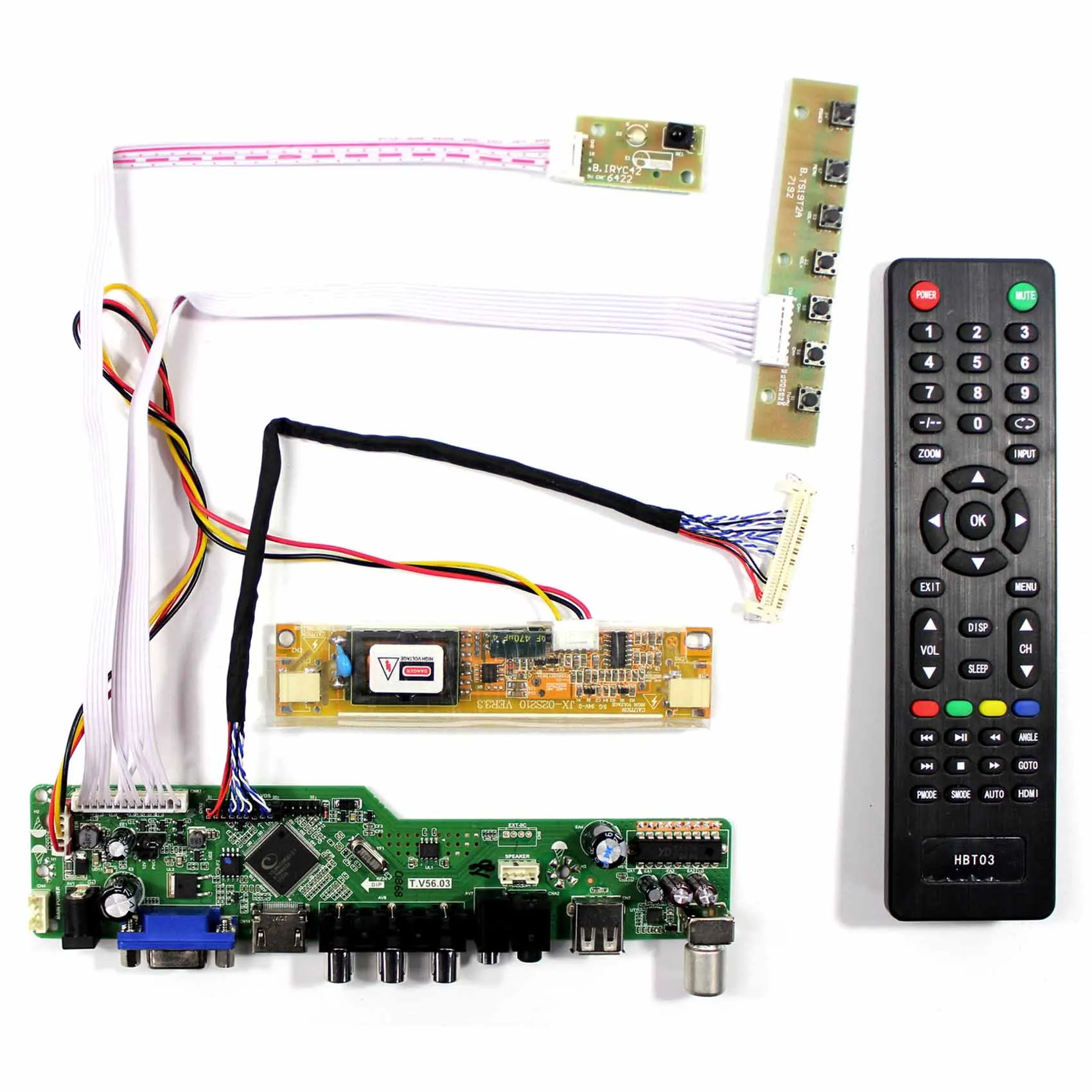 ТВ+ HDMI+ VGA+ AV+ USB lcd Плата управления для 18,5 дюймов 1366x768 G185XW01 V0 LM185WH1 M185XW01 lcd